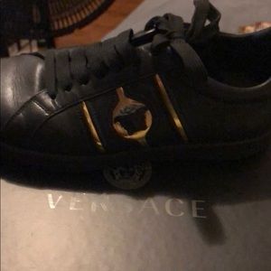 Versace leather low top sneakers